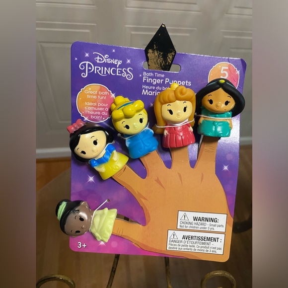 - Disney Princess Finger Puppets Set Of  5 Pcs Bath Time Play - Picture 2 of 5
